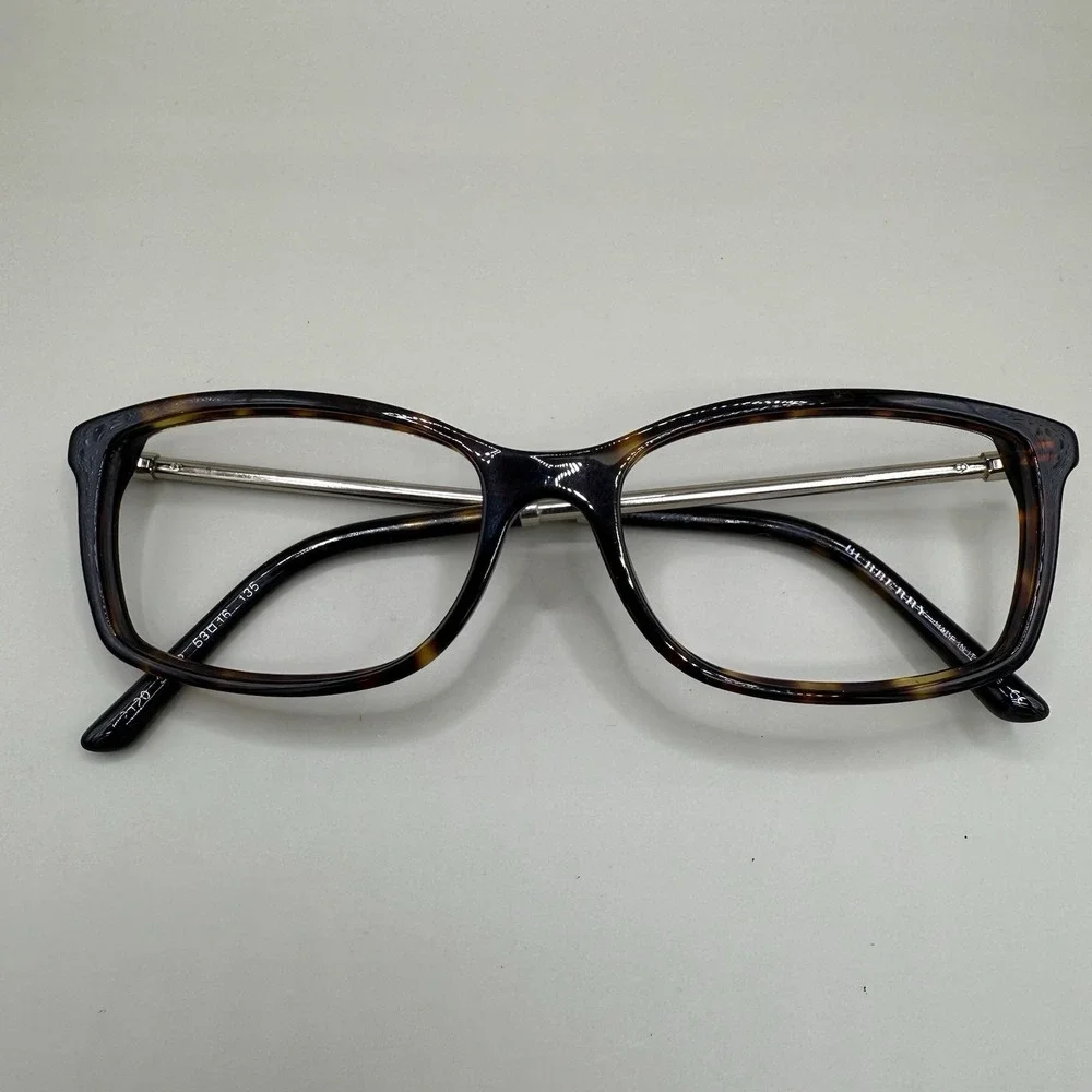 Burberry B 2120 3001 Eyeglasses & Case Brown  Tortoise Temples 53mm‎ READ